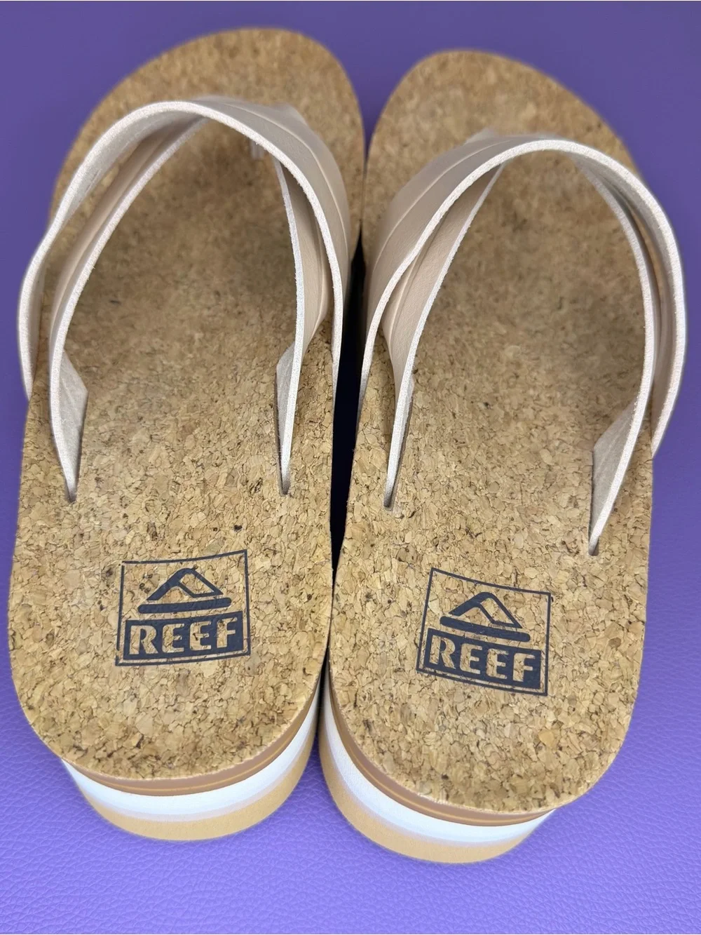 REEF Women's Vista Higher Savanah Platform Sandals Seashell Size 8